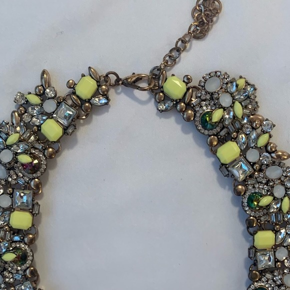 Statement Necklace Gold Multicolor - Picture 9 of 10